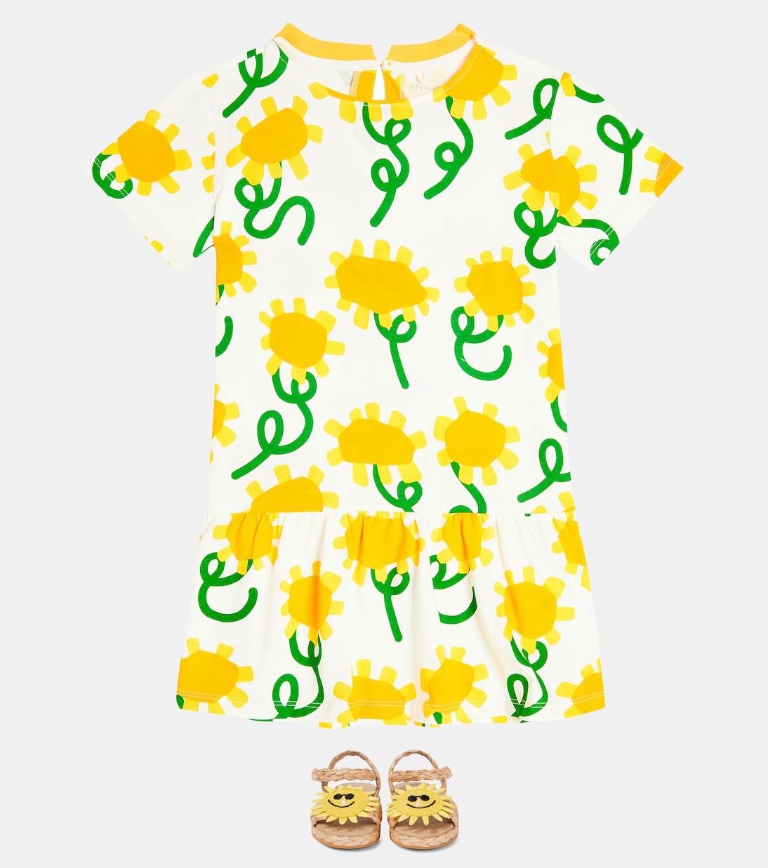 Bedrucktes Kleid aus Baumwoll-Jersey | Stella McCartney Kids