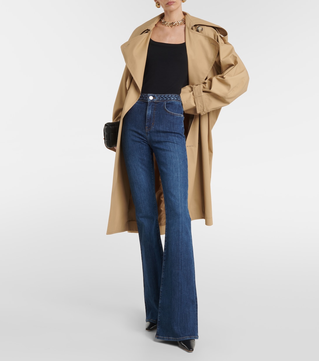Braided high-rise flared jeans | Frame