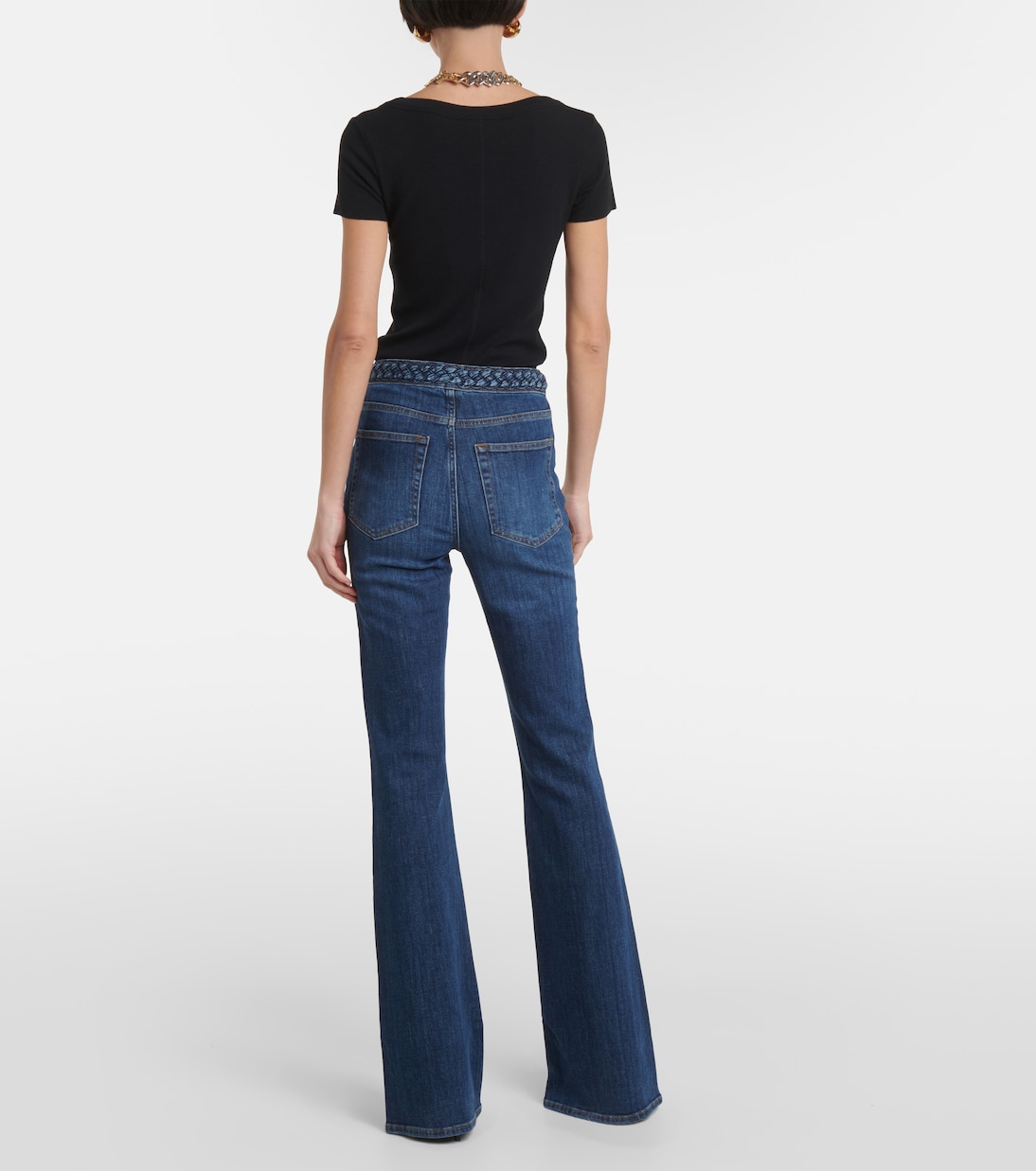 Braided high-rise flared jeans | Frame