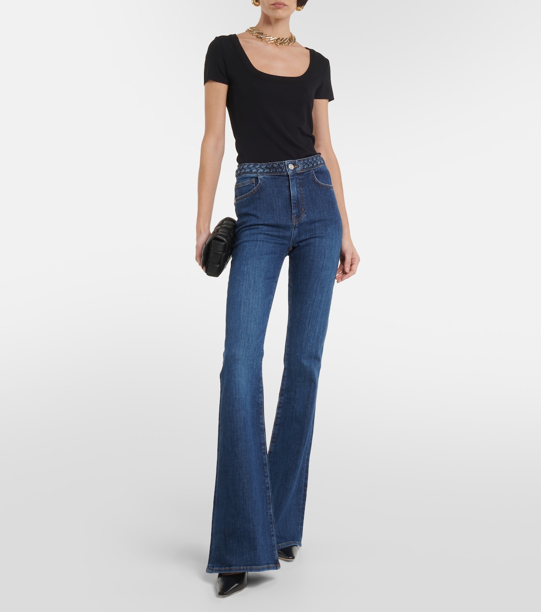 Braided high-rise flared jeans | Frame