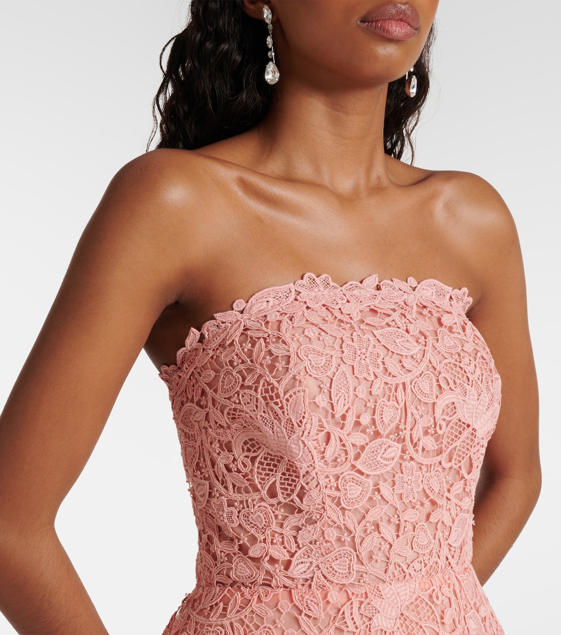 Abito midi in pizzo guipure | Carolina Herrera