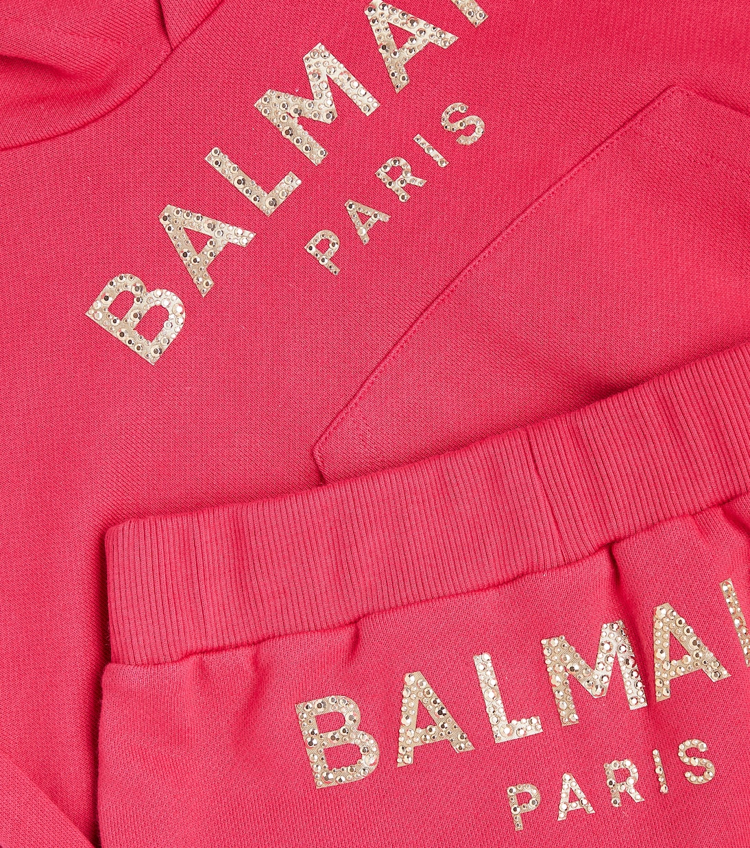 Set de sudadera y falda de forro polar | Balmain Kids