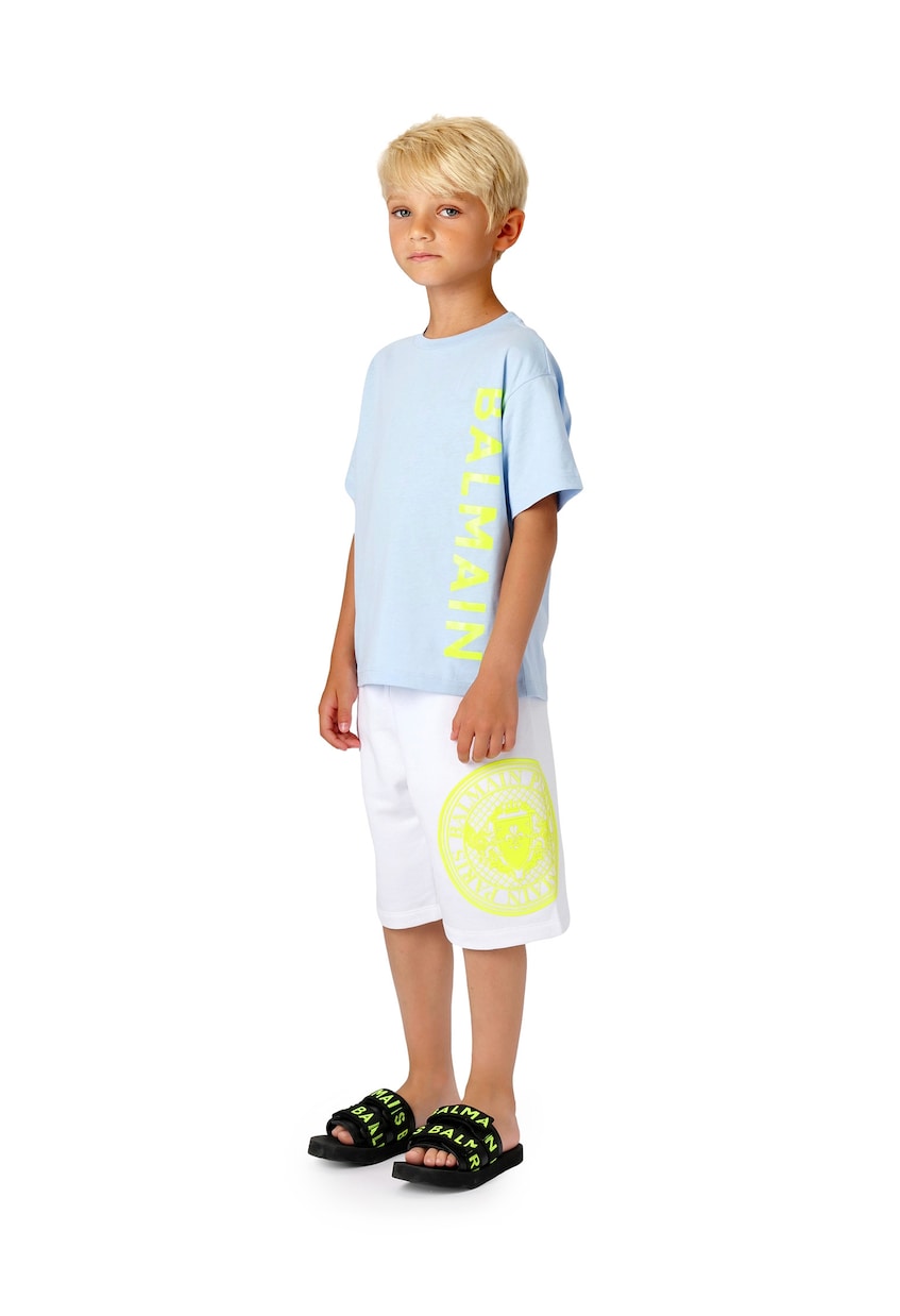 Camiseta de jersey de algodón con logo | Balmain Kids