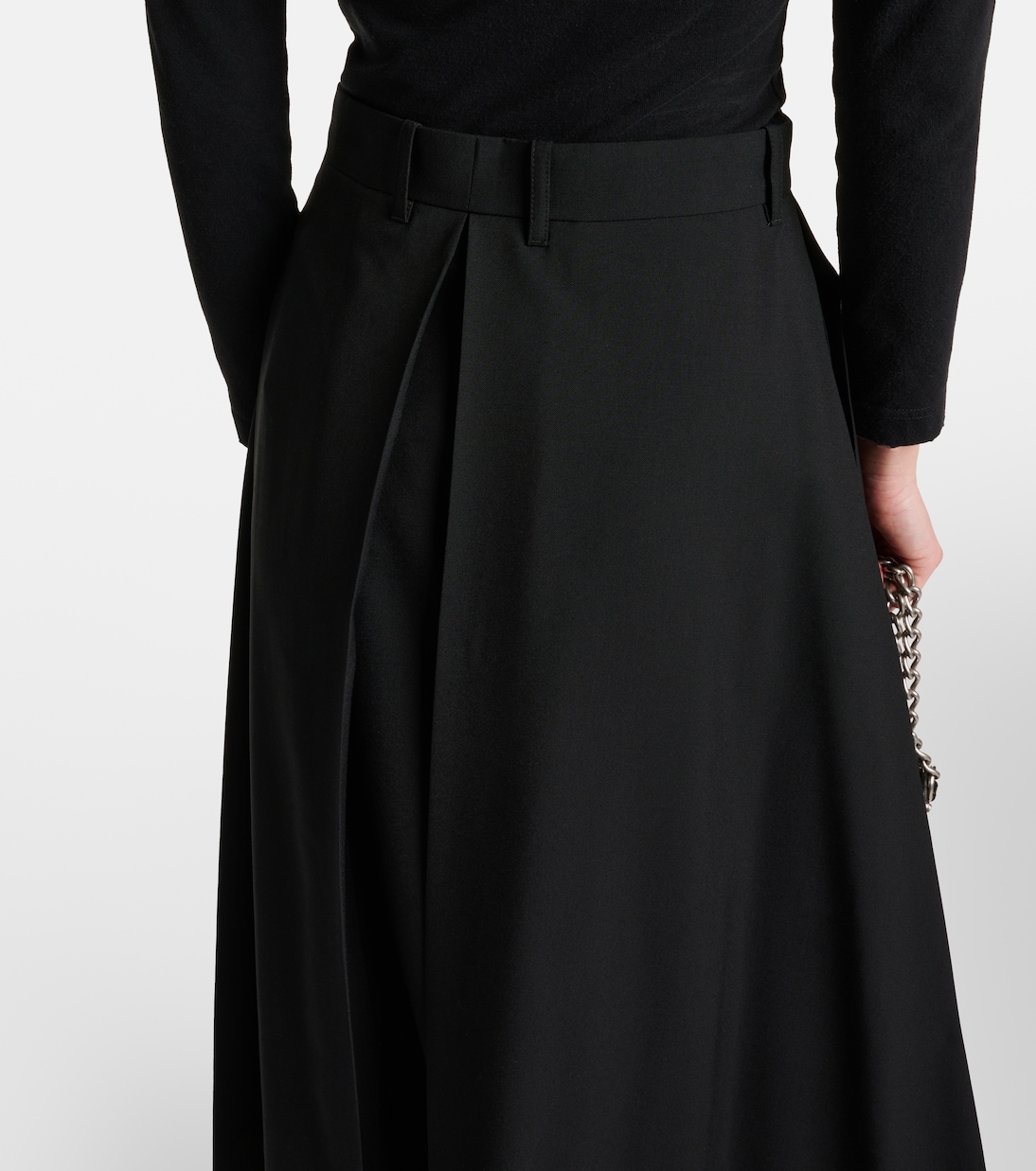 Falda-Pantalón Híbrida de Lana Balenciaga para Jóvenes Estilo Urbano