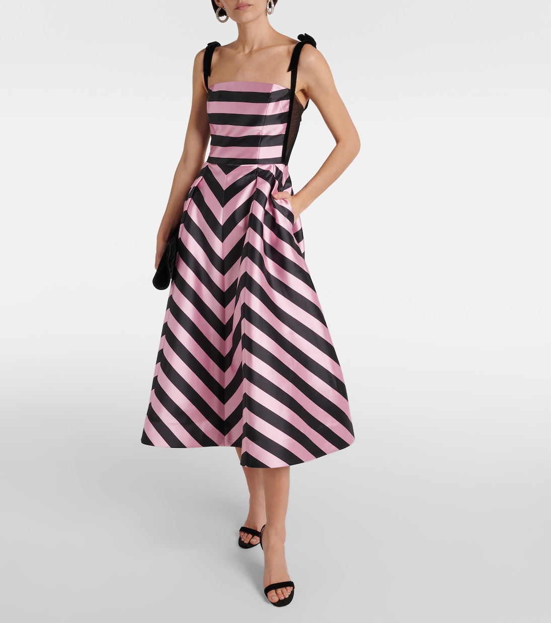 Abito midi Jocelyn a righe | Rebecca Vallance