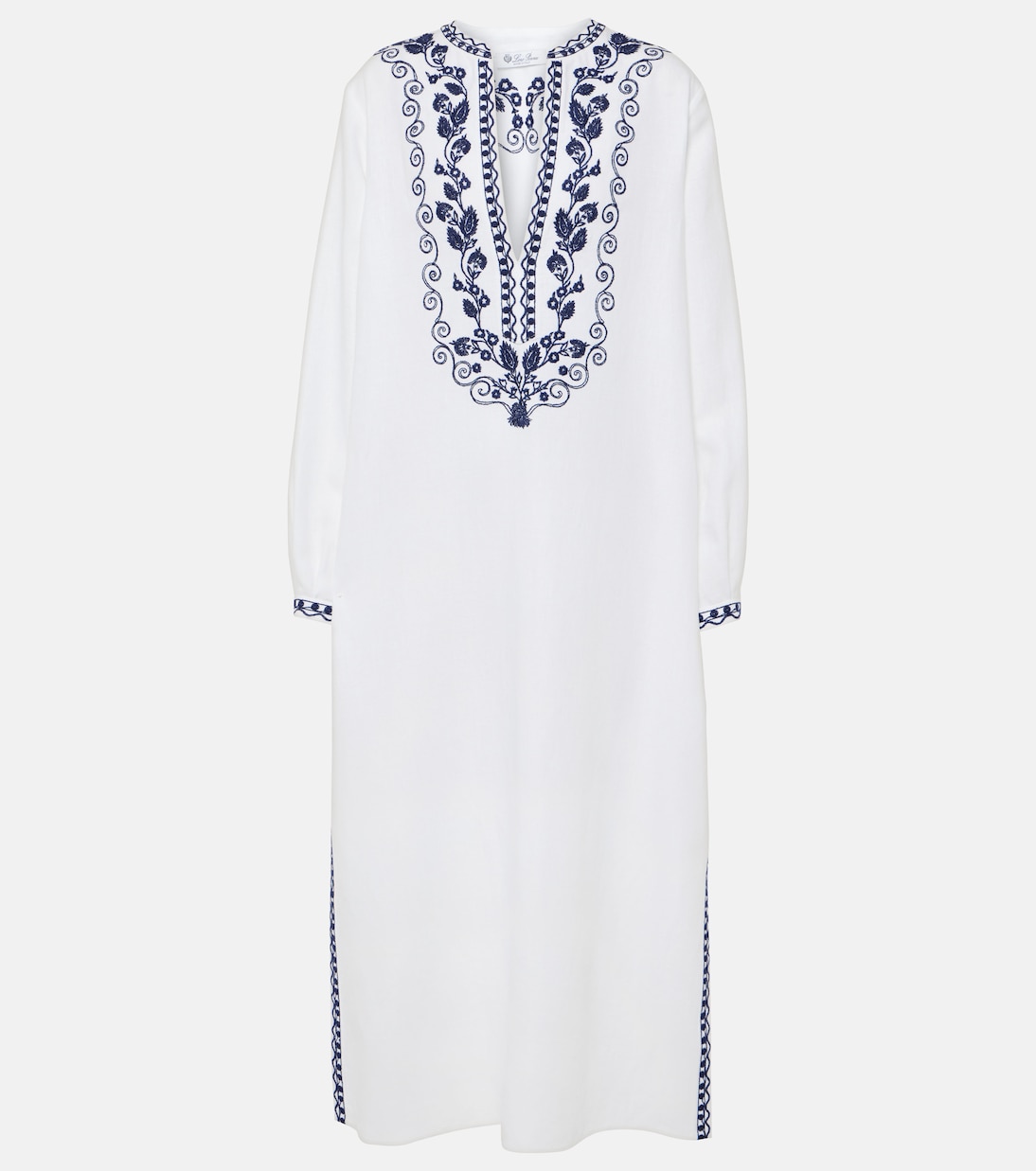 Bestickter Kaftan Faye aus Leinen | Loro Piana