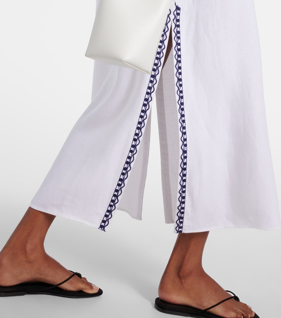 Bestickter Kaftan Faye aus Leinen | Loro Piana