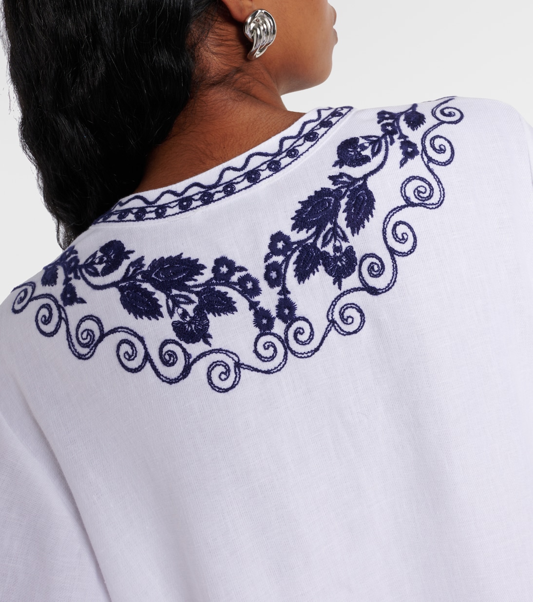 Bestickter Kaftan Faye aus Leinen | Loro Piana