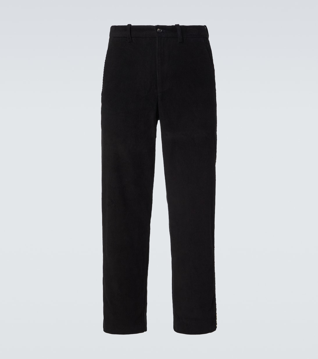 Pantalon droit en velours côtelé de coton à sequins | Bode