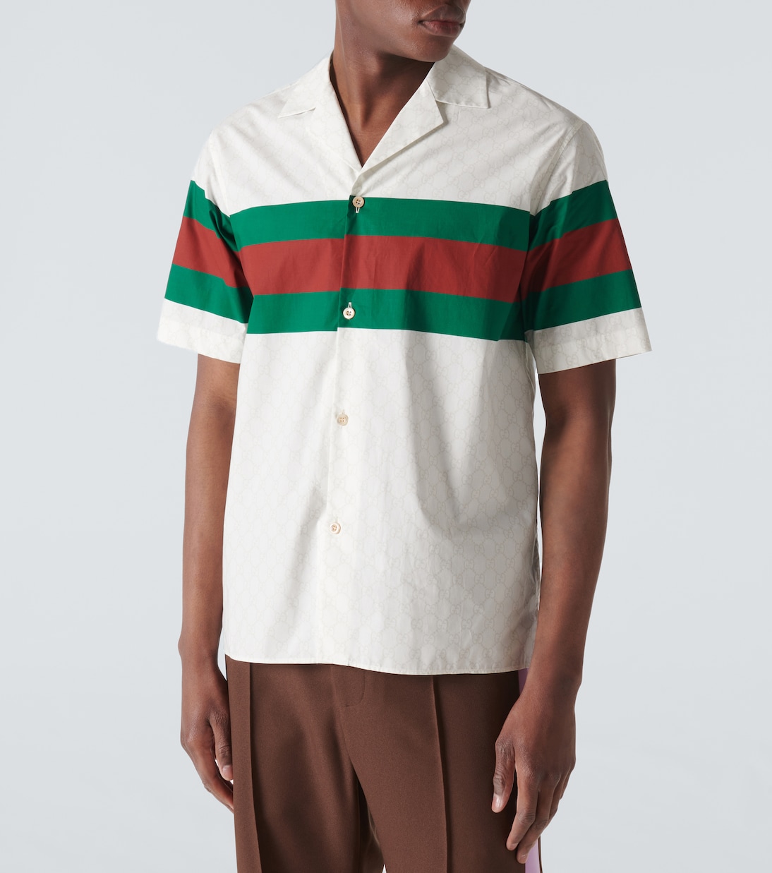 Camicia bowling in cotone GG | Gucci