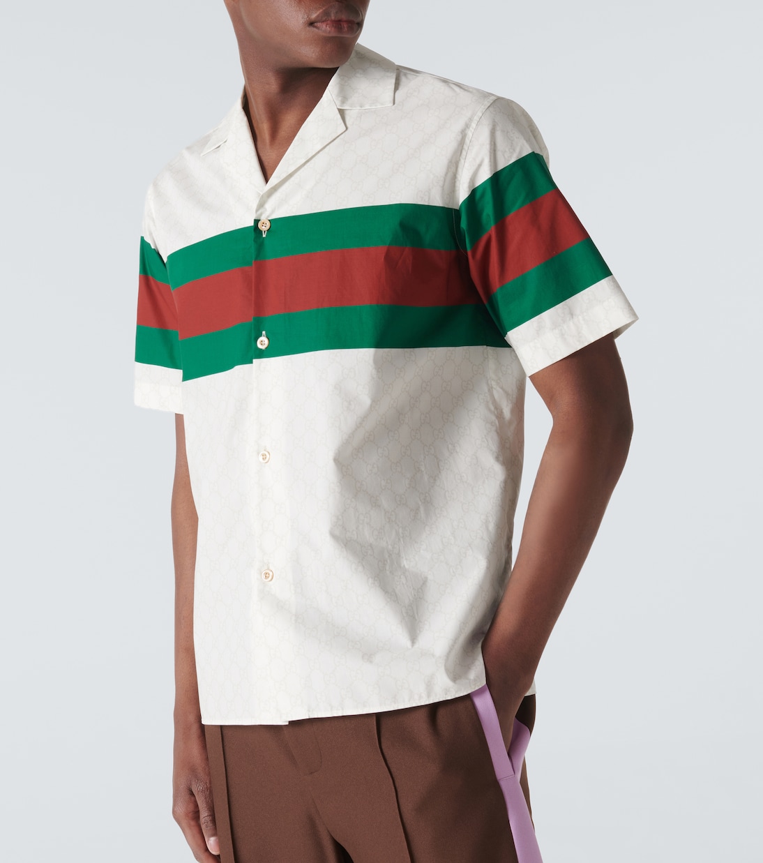 Camicia bowling in cotone GG | Gucci