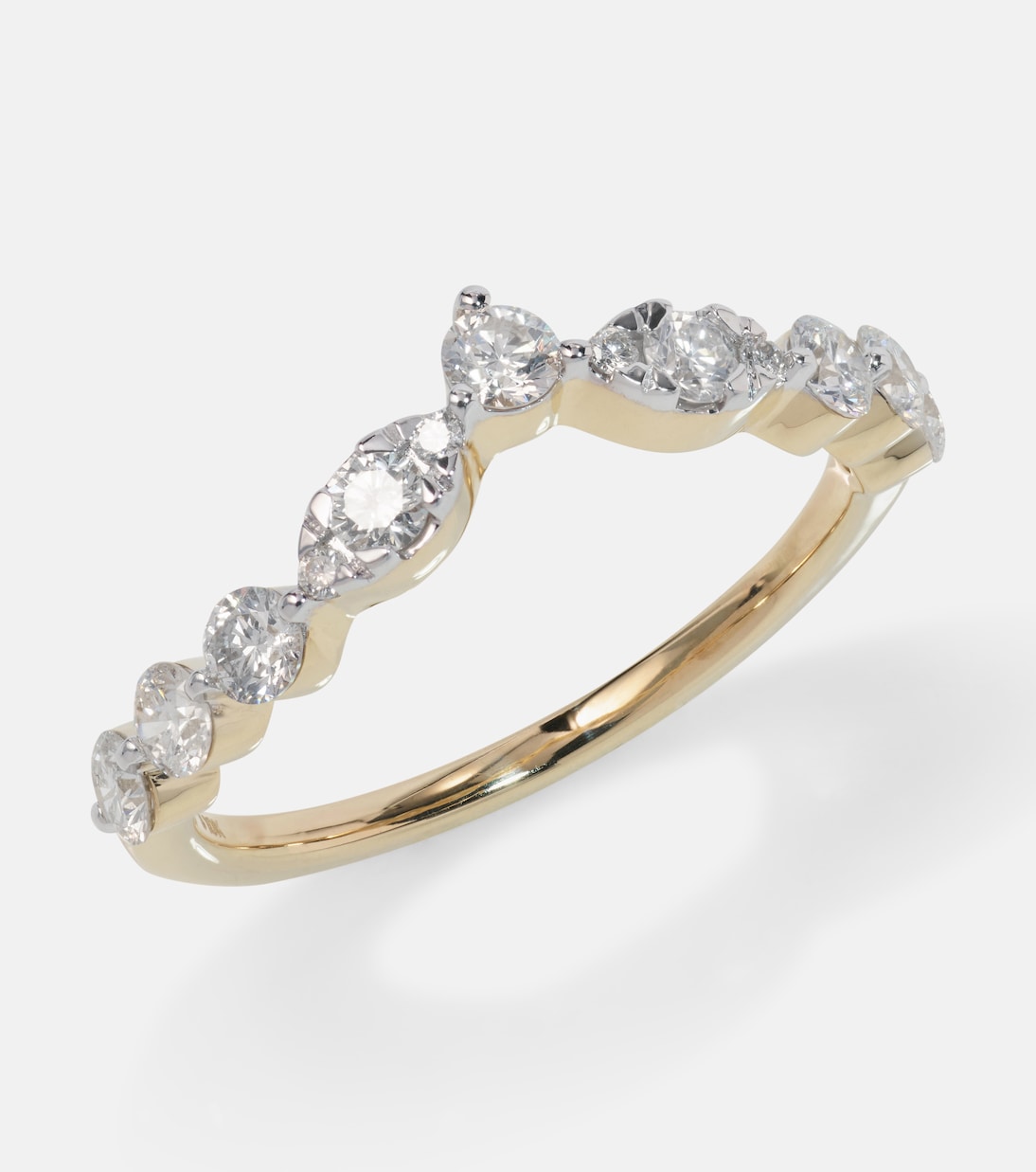 Bague Muse Tiara en or 10 ct et diamants | Stone and Strand