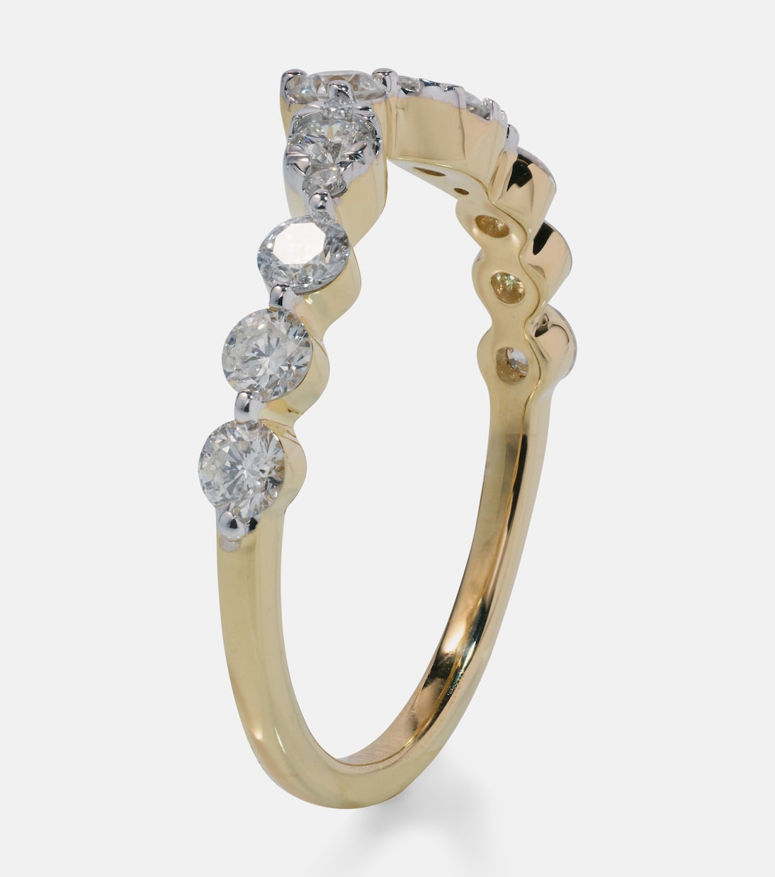 Bague Muse Tiara en or 10 ct et diamants | Stone and Strand