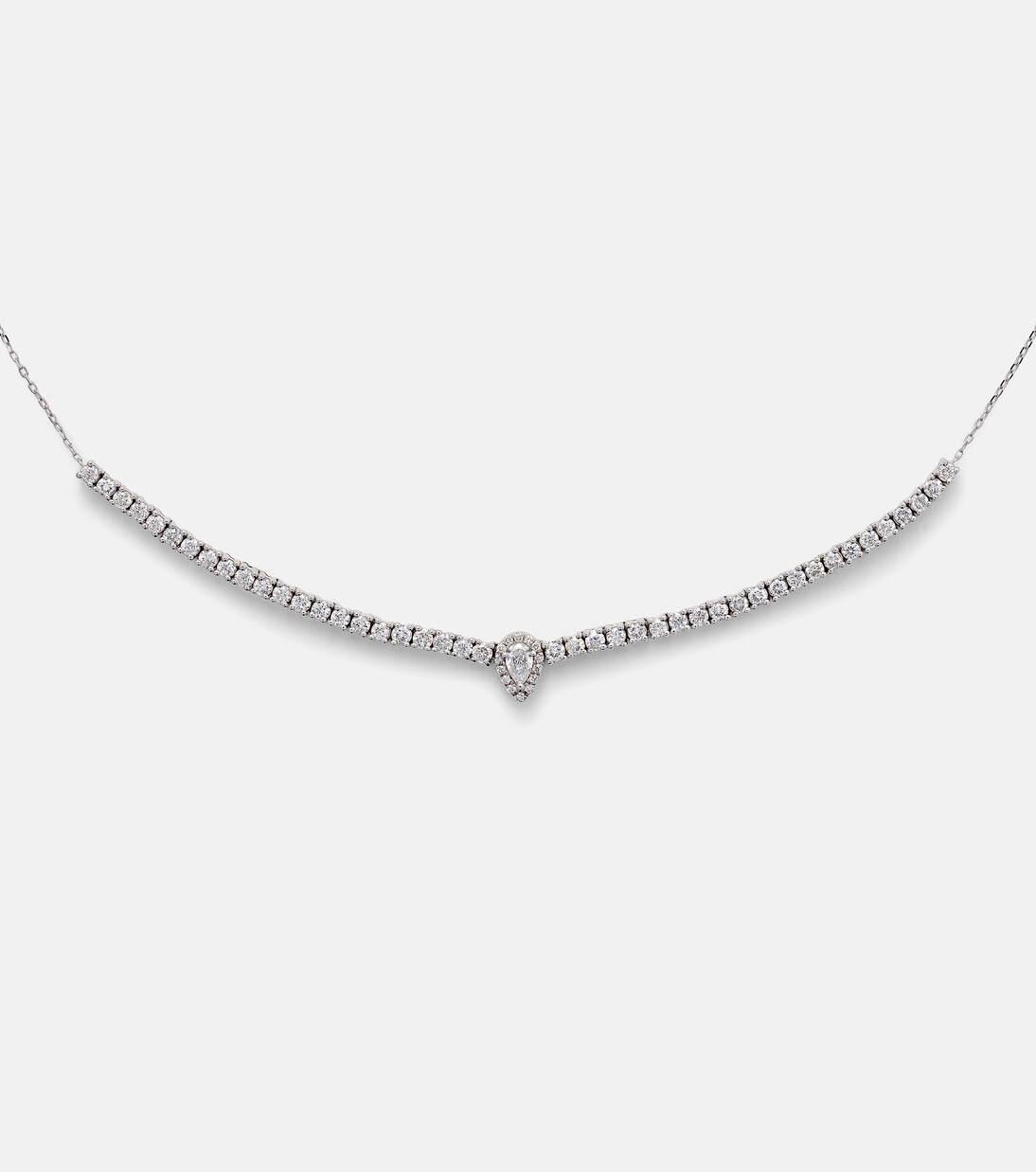 Collier en or blanc 18 ct et diamants | Persée