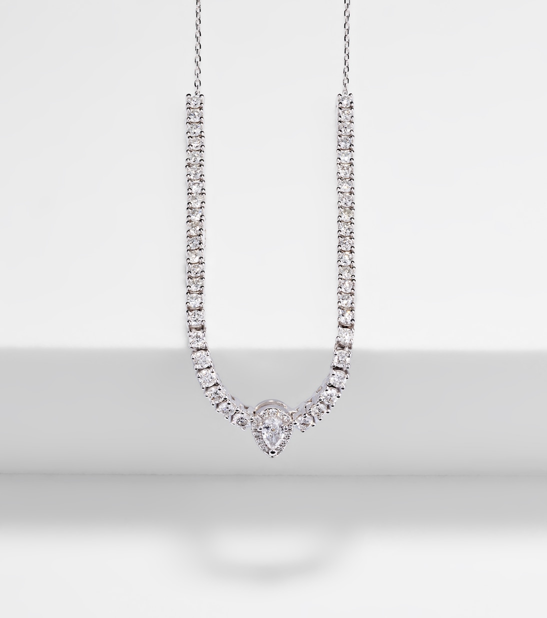 Collier en or blanc 18 ct et diamants | Persée