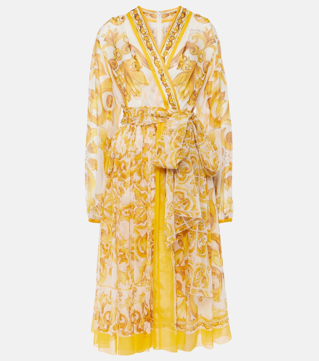 Robe midi Majolica en soie | Dolce&Gabbana