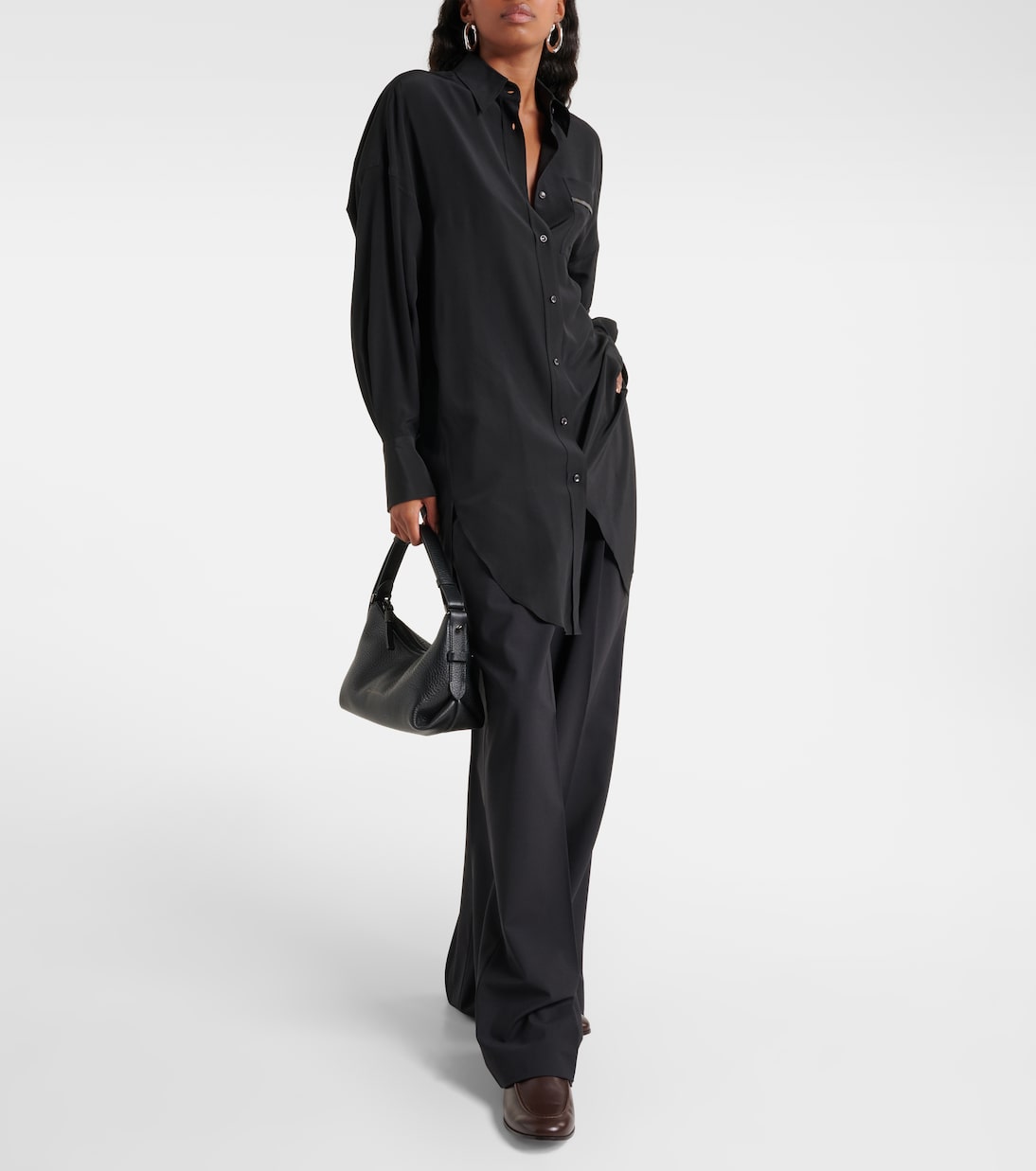 Oversize-Hemd aus Seide | Brunello Cucinelli