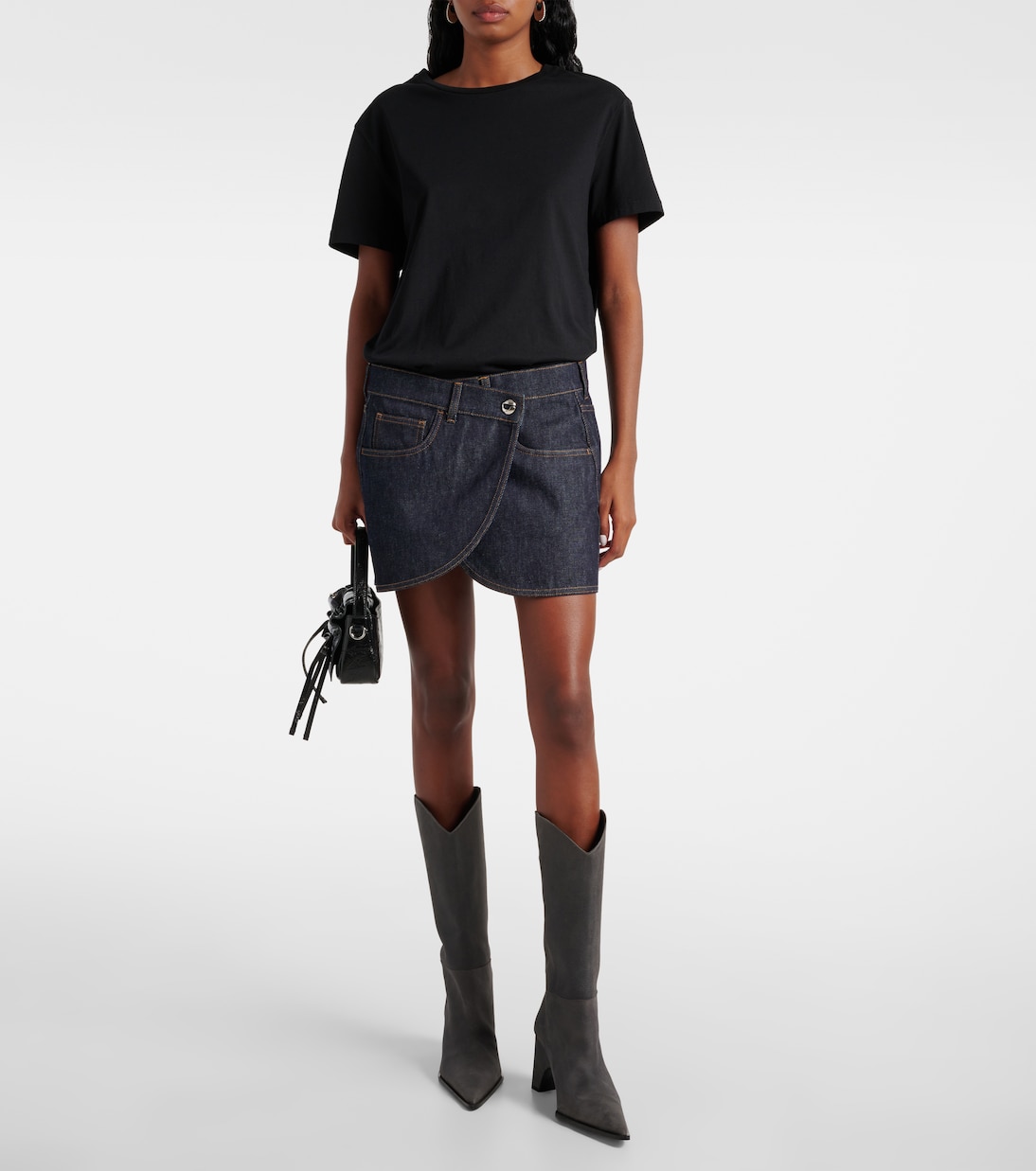Minifalda de denim asimétrica | Coperni