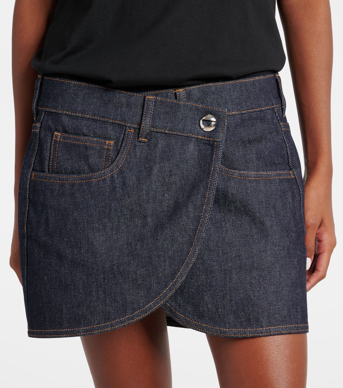 Minifalda de denim asimétrica | Coperni
