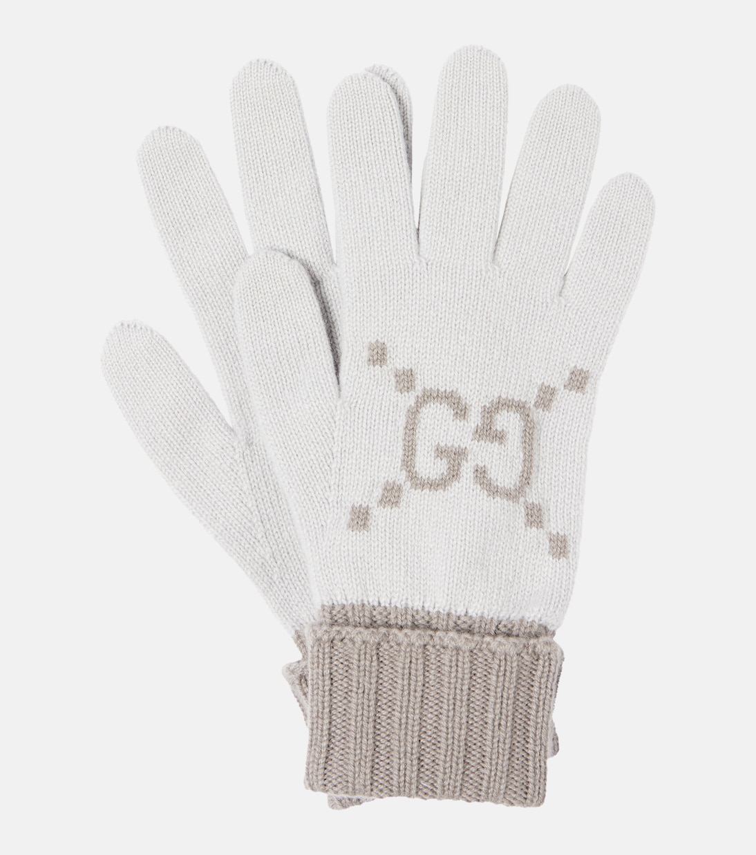 Guanti in jacquard GG di cashmere  | Gucci