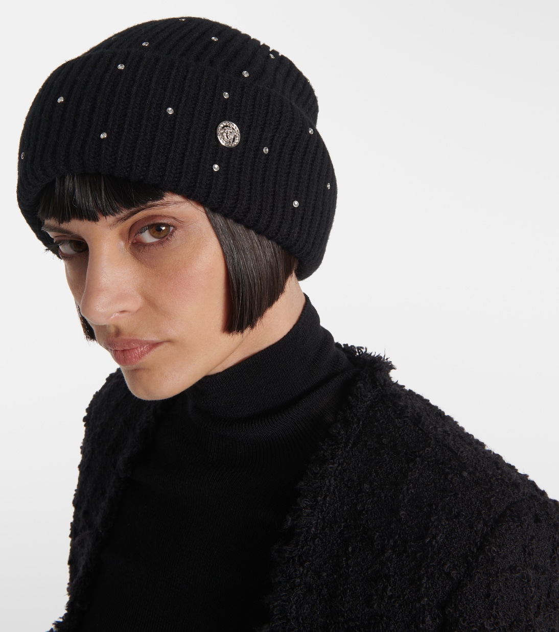 Embellished wool beanie | Versace