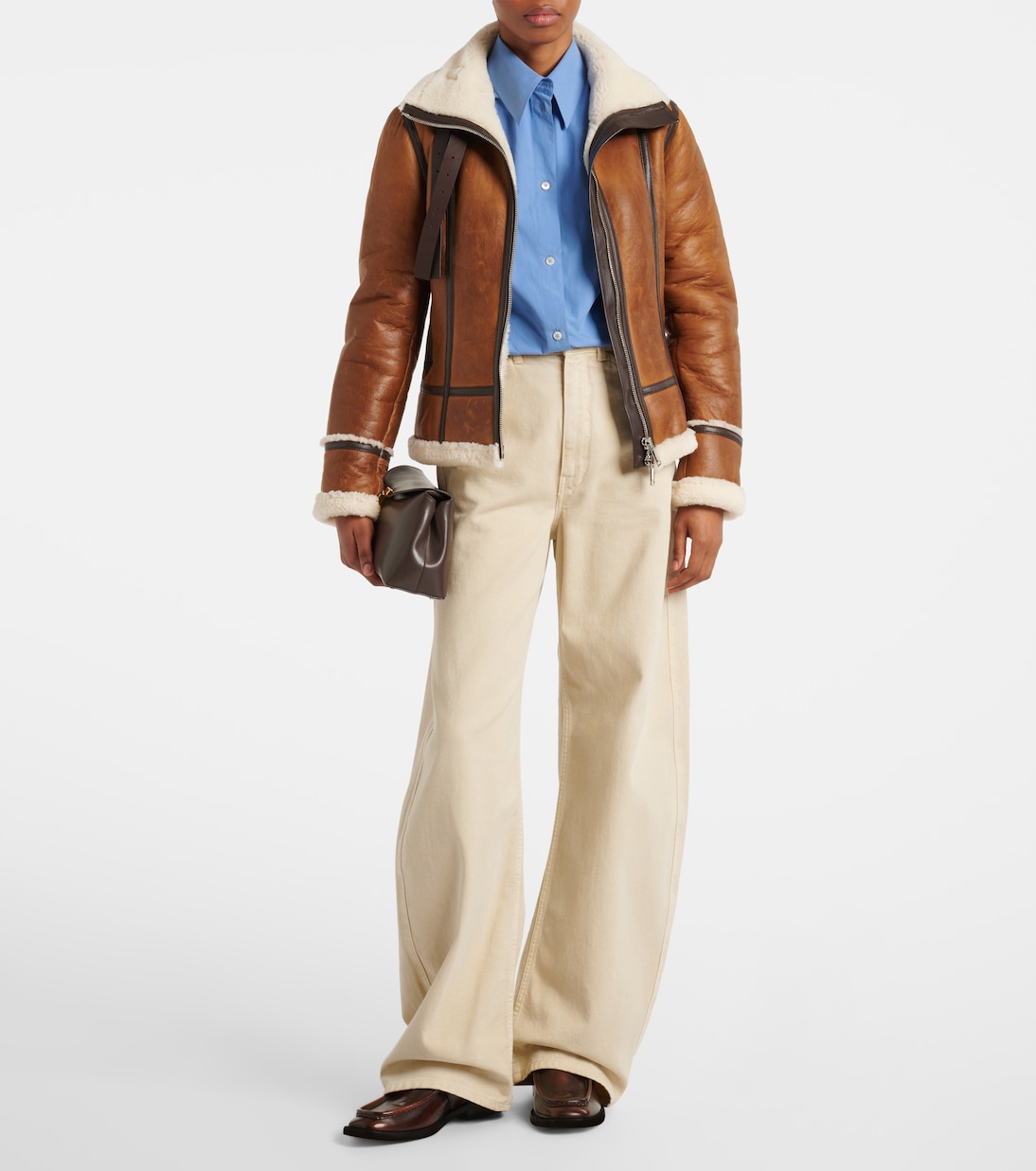 Arlo shearling-lined leather jacket | Proenza Schouler