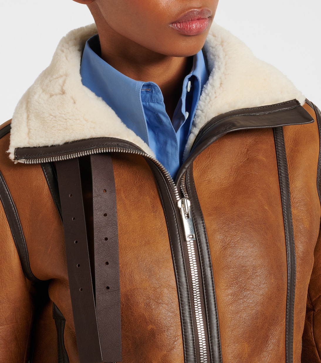 Arlo shearling-lined leather jacket | Proenza Schouler