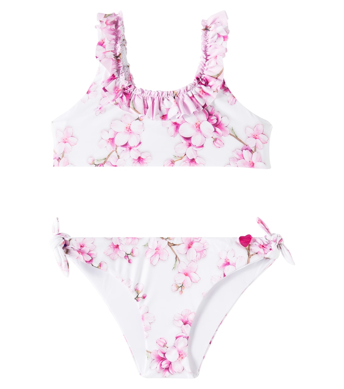 Bikini con stampa floreale e volant | Monnalisa
