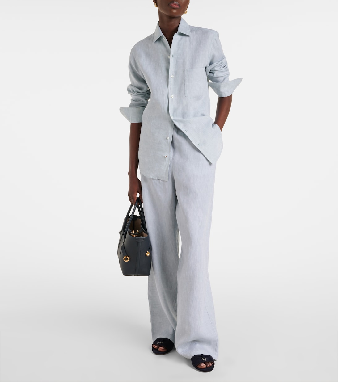 Pantalon ample Valerio en lin | Loro Piana