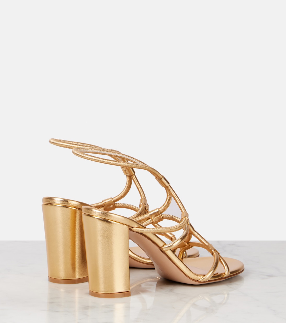 Sandales 85 en cuir métallisé | Gianvito Rossi