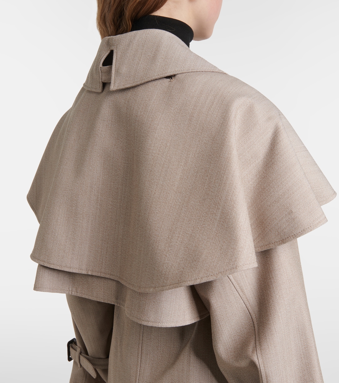 Billie caped virgin wool trench coat | Altuzarra