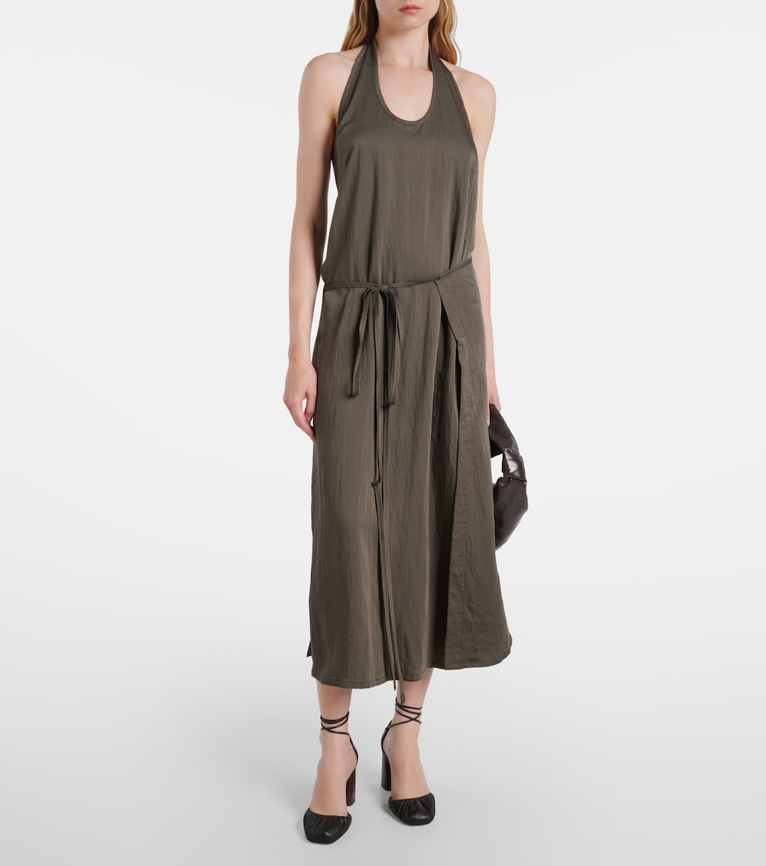 Apron gathered midi dress | Lemaire