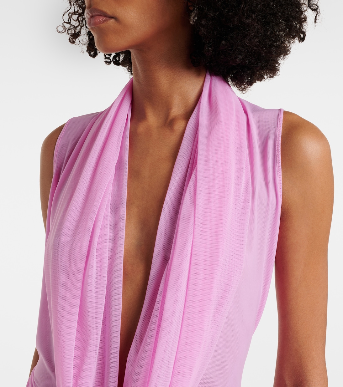 Abito lungo con mesh | David Koma