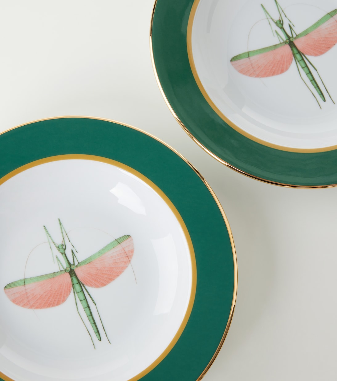 Libellula set of 2 porcelain soup plates | La DoubleJ