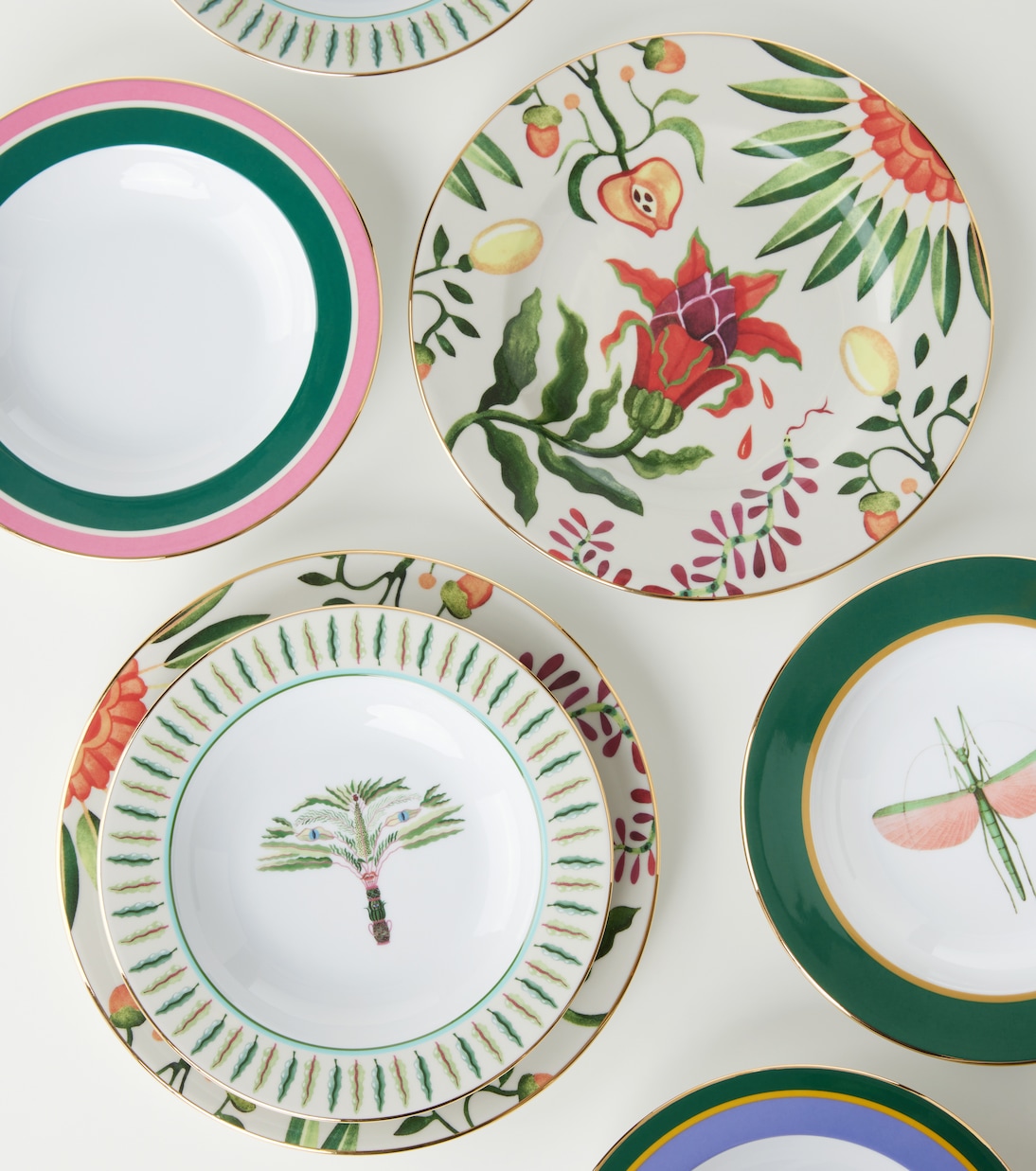 Libellula set of 2 porcelain soup plates | La DoubleJ