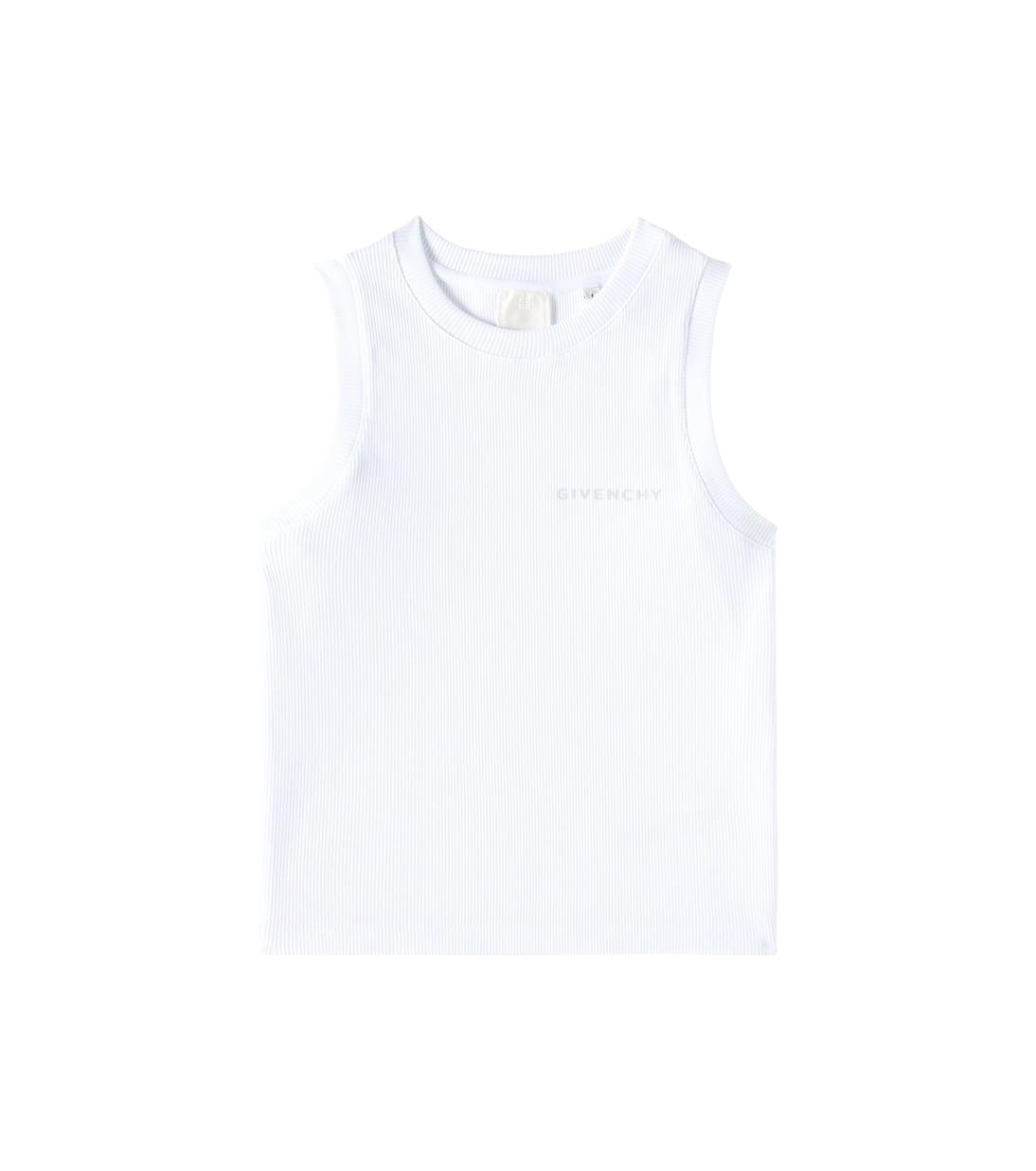 Tank top in cotone a coste con logo | Givenchy Kids