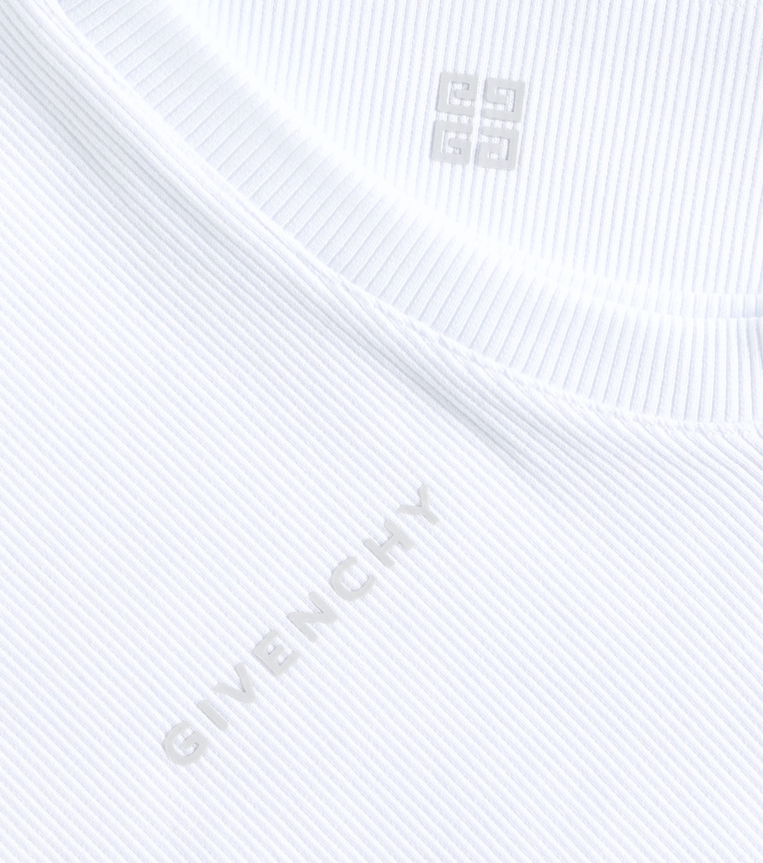 Tank top in cotone a coste con logo | Givenchy Kids