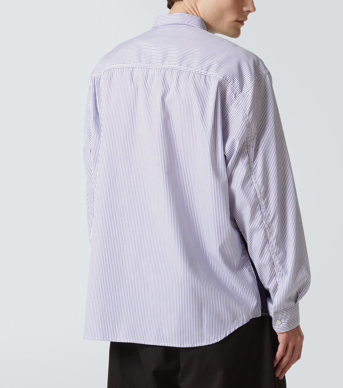 Camicia in cotone a righe con denim | Comme des Garçons Homme
