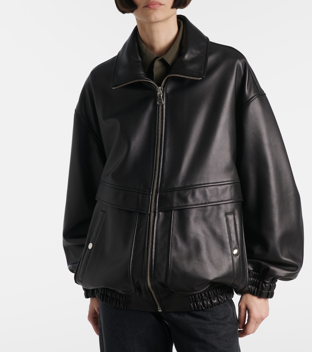 Bomber Beck in pelle | Nour Hammour