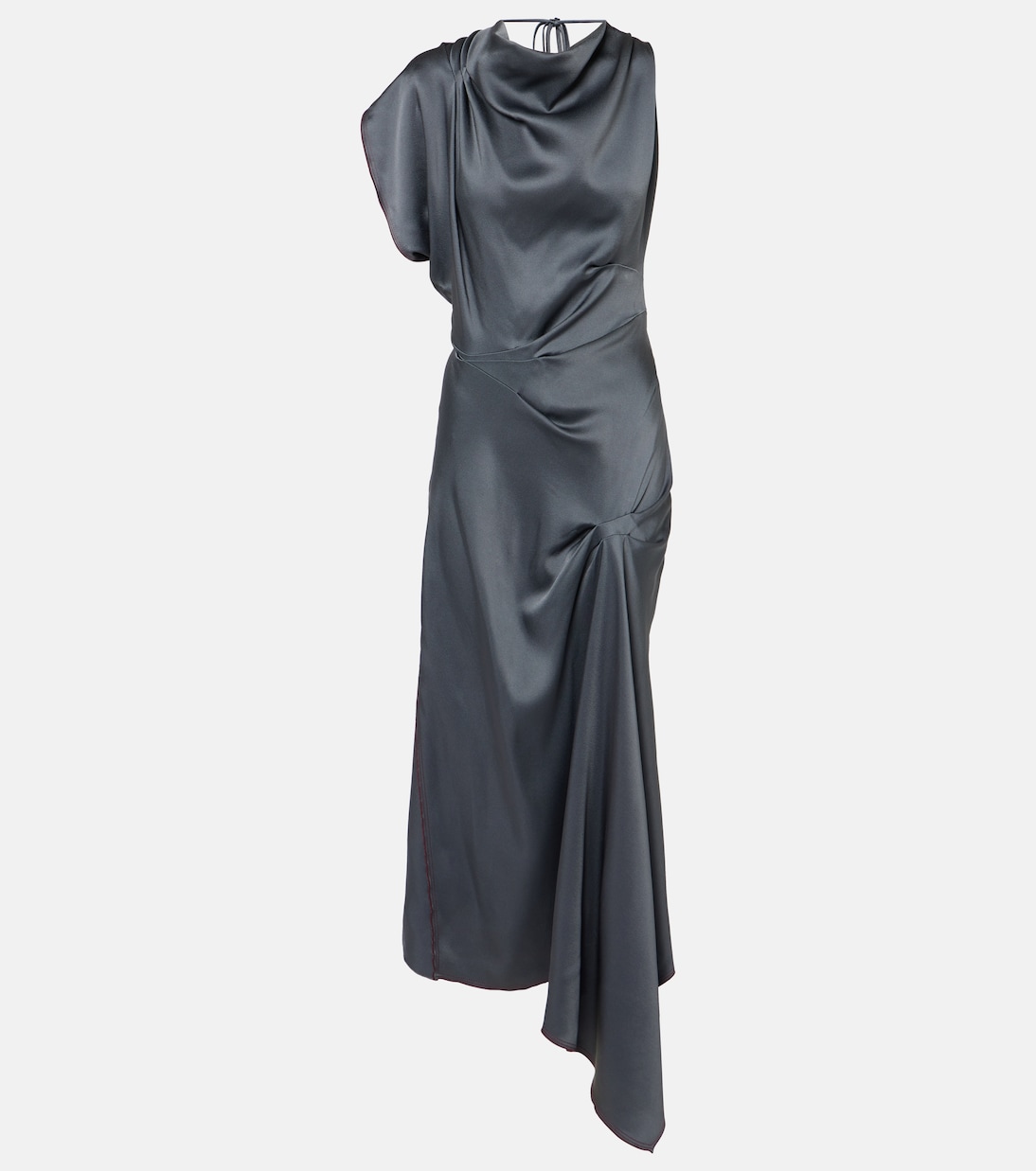 Asymmetric draped satin gown | Victoria Beckham