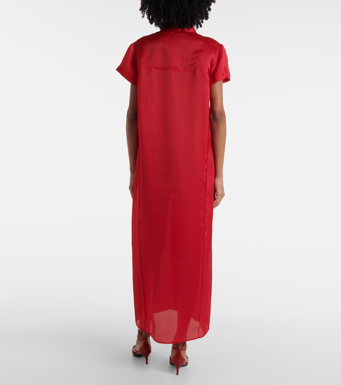 Abito lungo Effy in organza di seta e cotone | Khaite