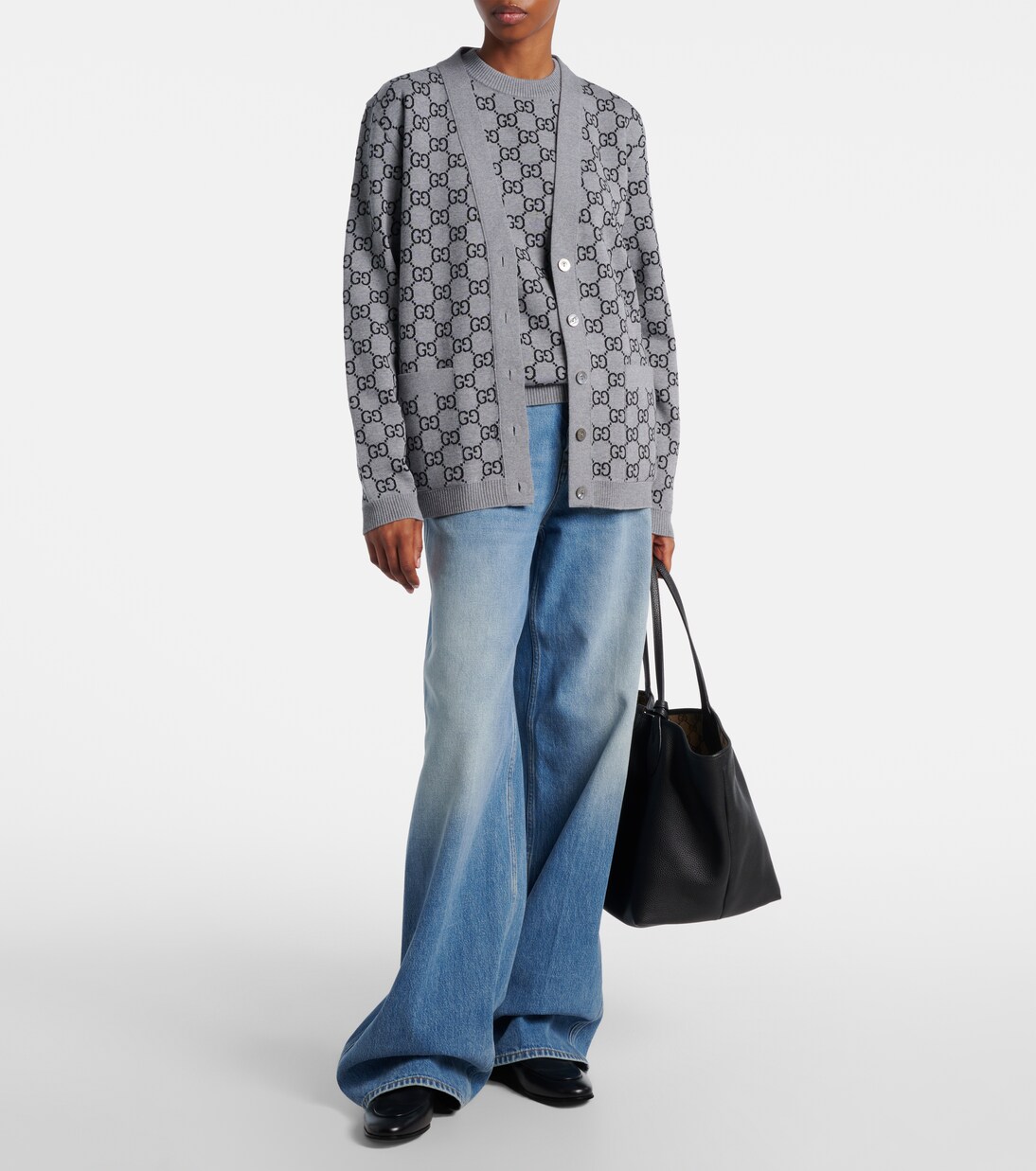 GG reversible wool-blend top | Gucci