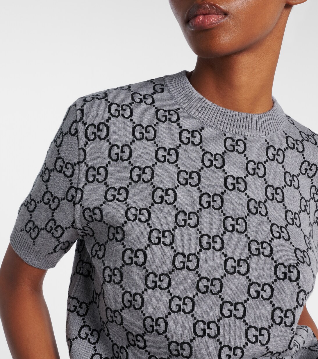GG reversible wool-blend top | Gucci