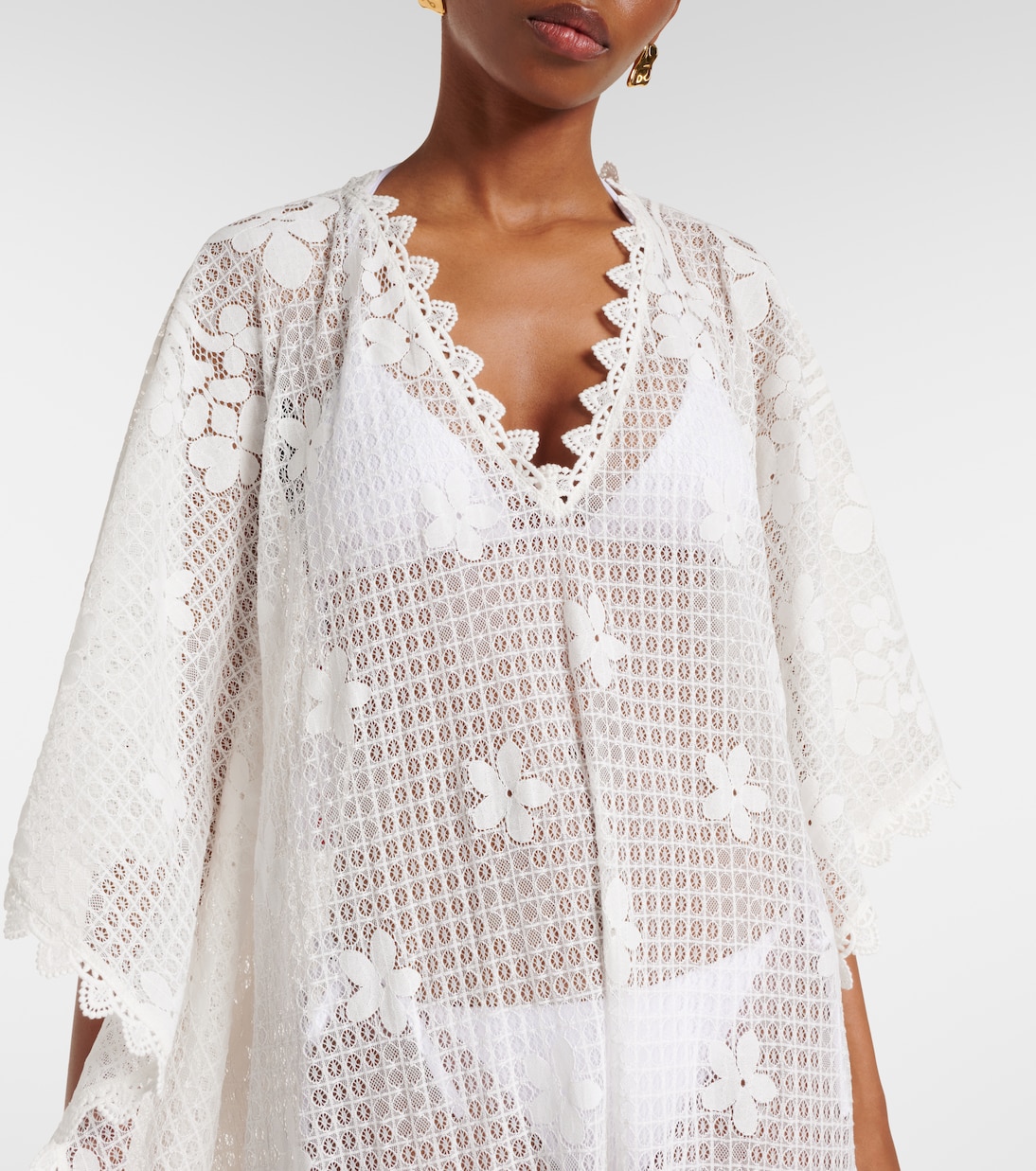 Josephine ruffled cotton-blend kaftan | Melissa Odabash