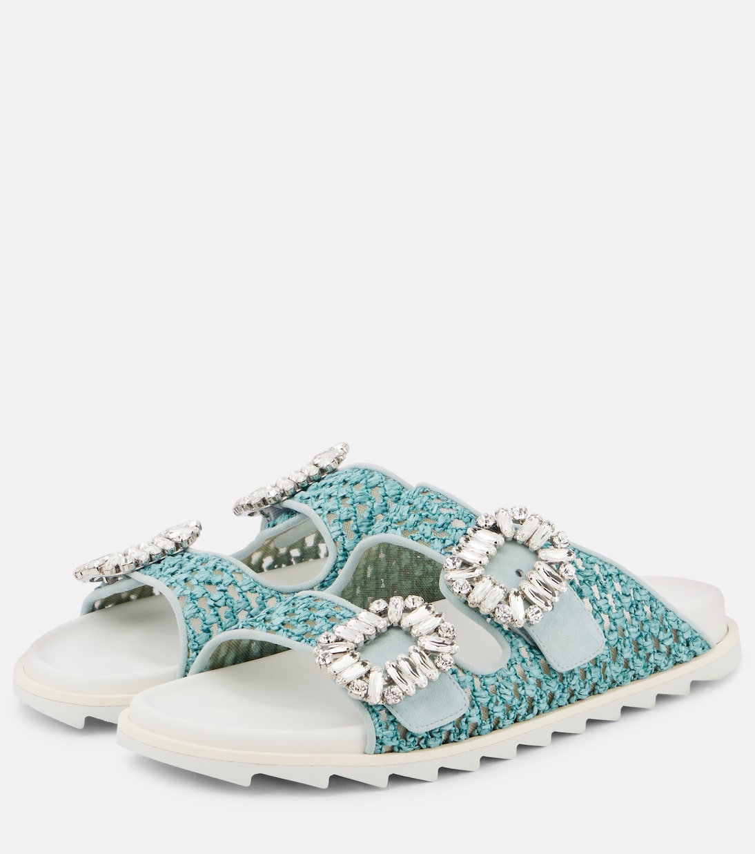 Slidy Viv' crystal-embellished sandals | Roger Vivier