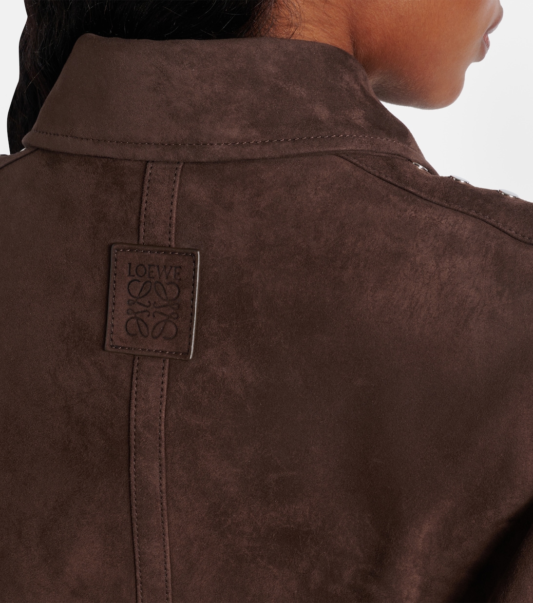 Studded suede bomber jacket | Loewe