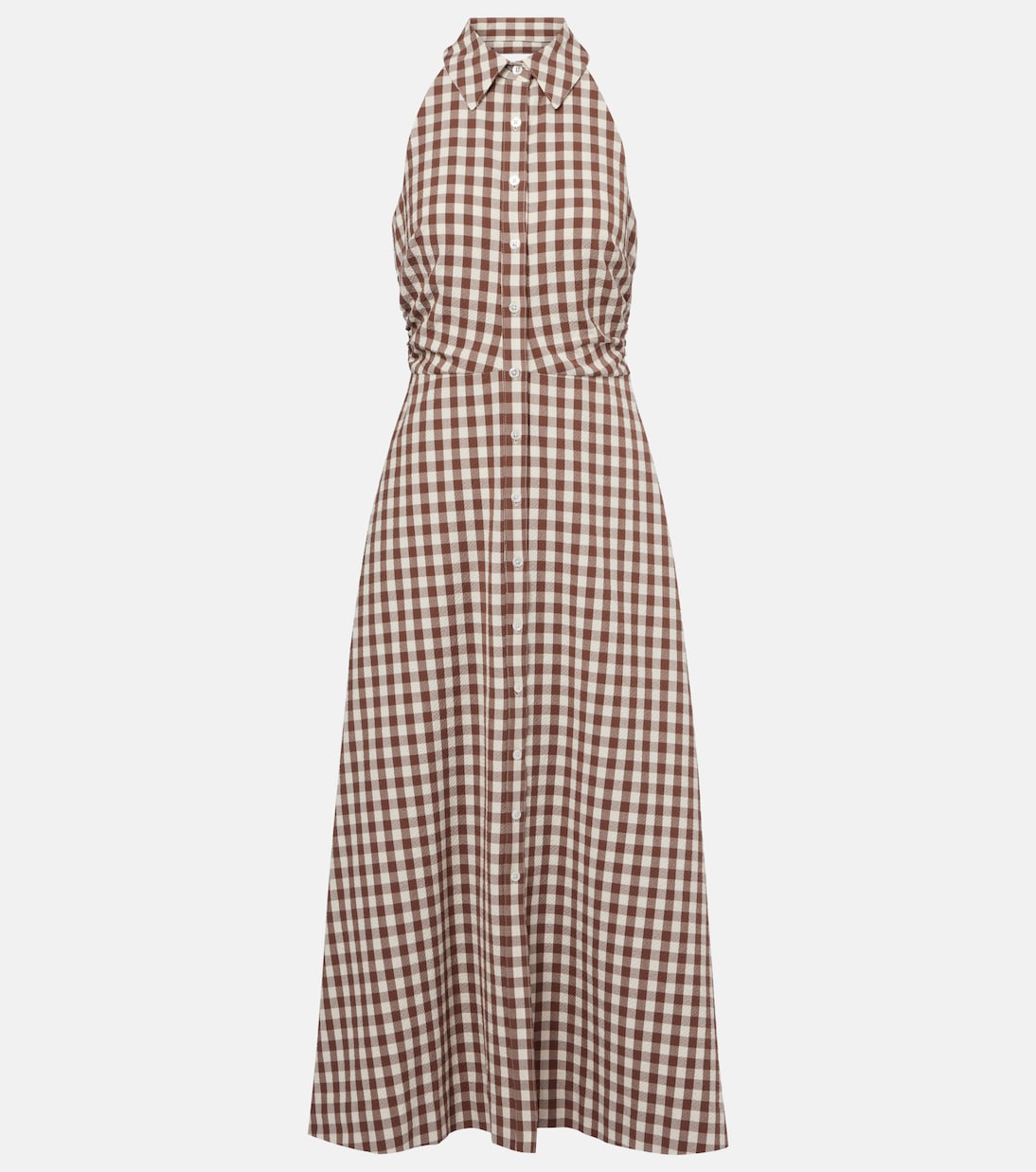 Mackey gingham seersucker midi dress | Veronica Beard