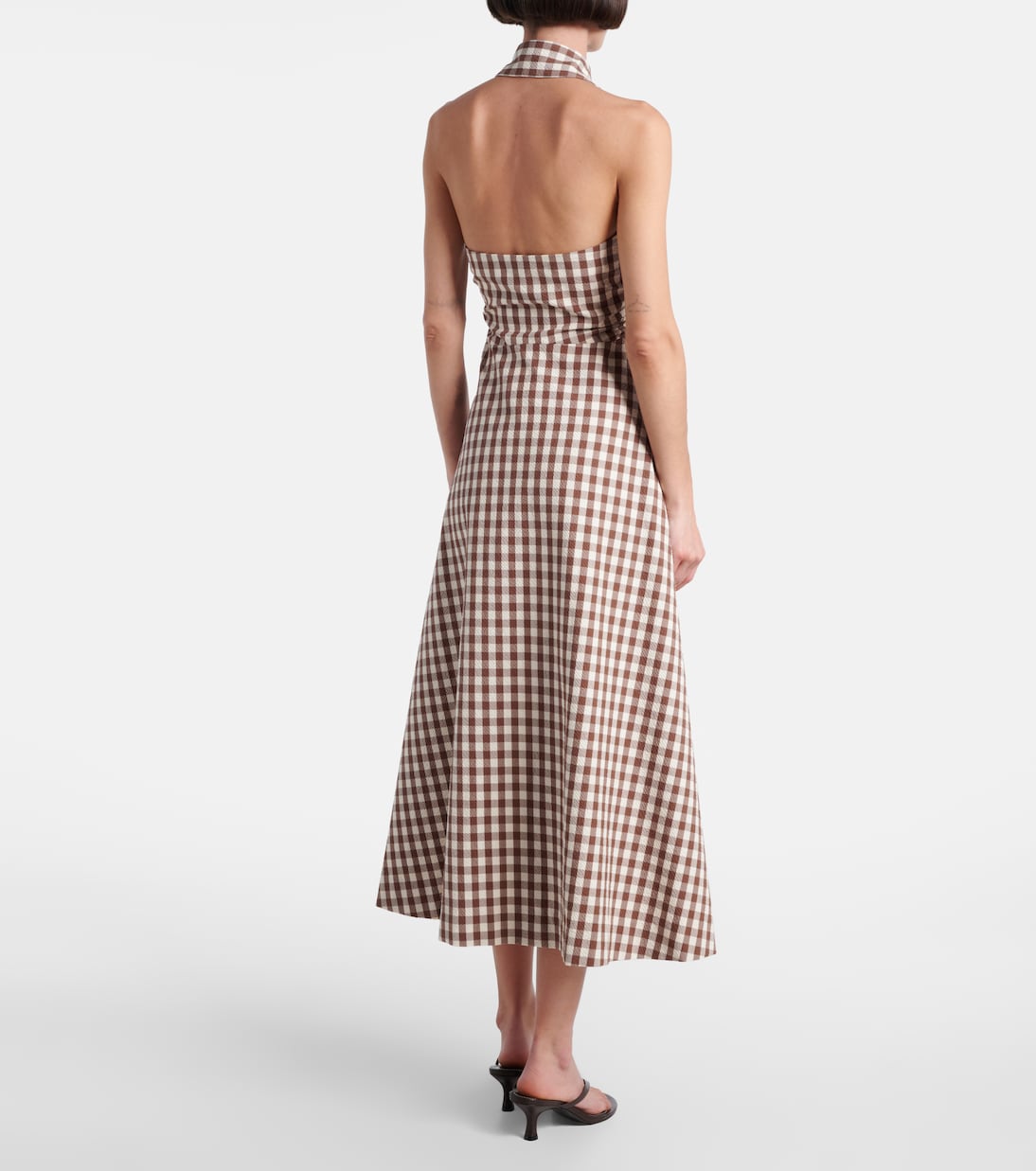 Mackey gingham seersucker midi dress | Veronica Beard