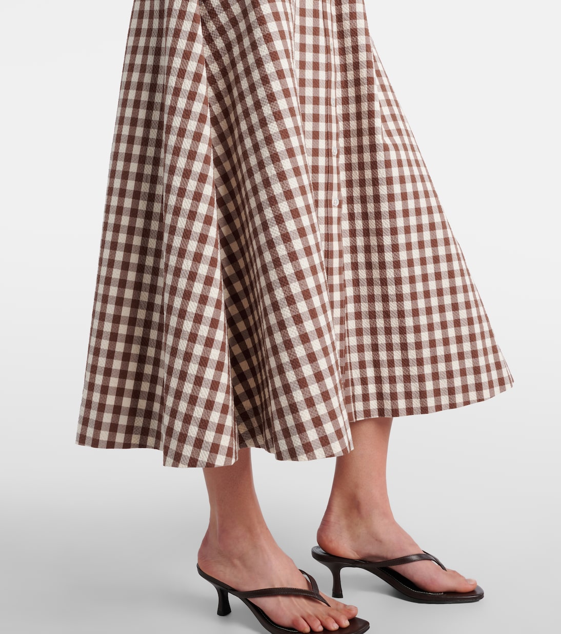 Mackey gingham seersucker midi dress | Veronica Beard