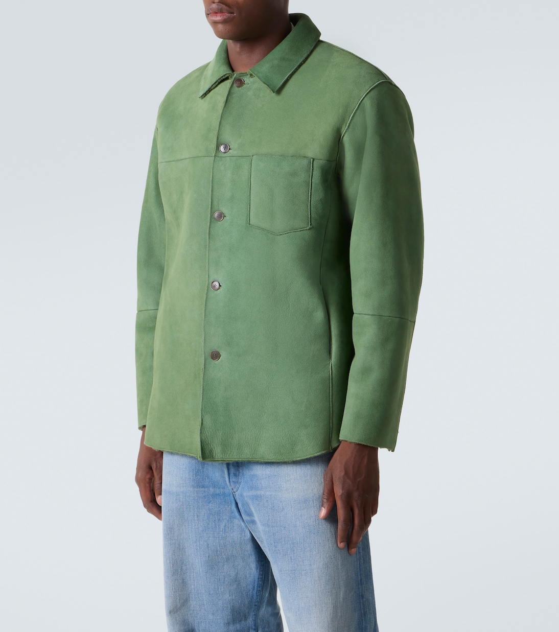 Hemdjacke aus Leder | Auralee